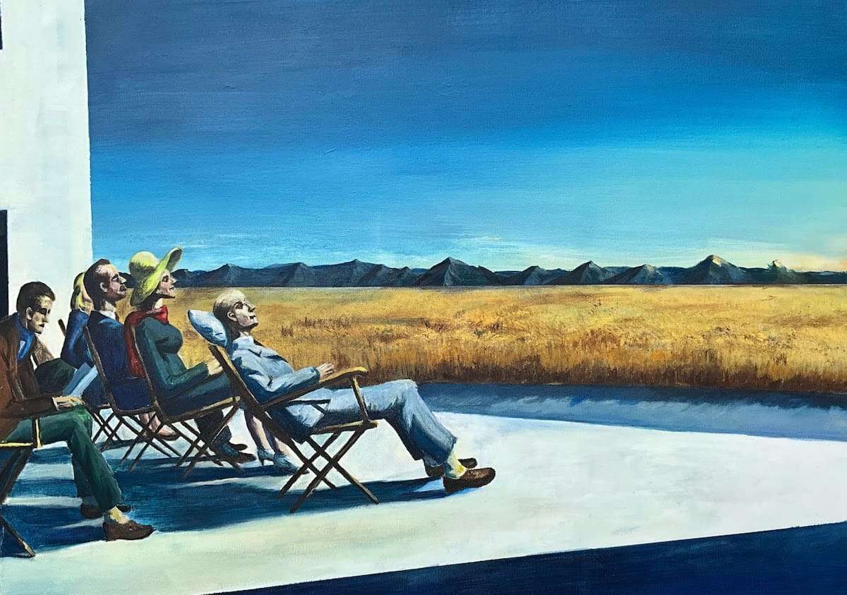 Hopper blau