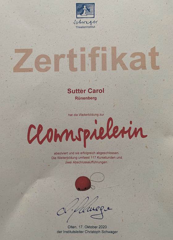 Clown Zertifikat